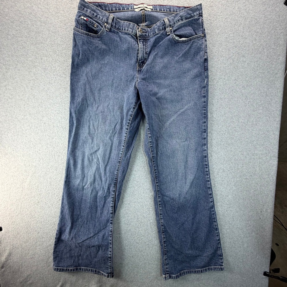Tommy Hilfiger Hipster Boot Women Medium Wash Blue Denim Bootcut Jeans 14